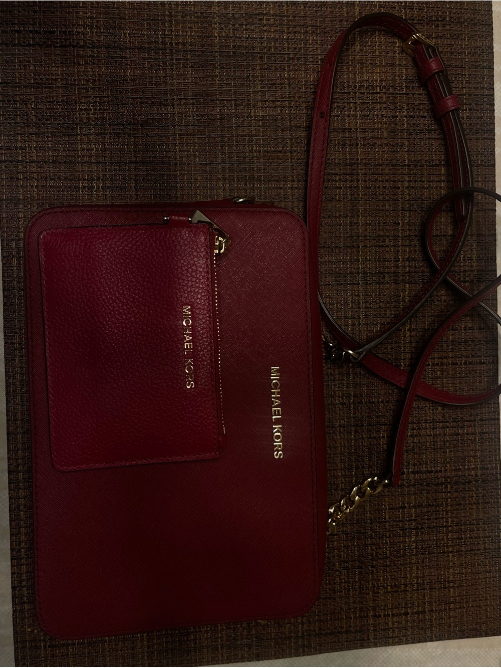 Michael Kors Women's maroon Crossbody Bag